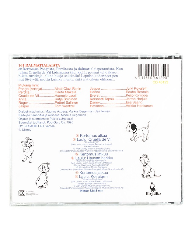101 Dalmatialaista Tarina ja laulut elokuvasta - CD - CD-levyt - 10105564780 - 1