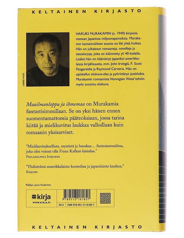 Maailmanloppu ja ihmemaa - Murakami, Haruki - Fantasia- ja scifi - 10105564953 - 1