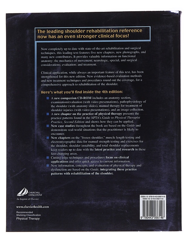 Physical Therapy Of The Shoulder - Robert A. Donatelli - Kirja lahjaksi - 10105564980 - 1