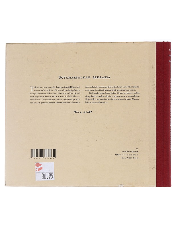 Mannerheimin adjutanttina / O.R. Bäckman muistelee - Bäckman, Juha - Elämäkerrat ja muistelmat - 10105565017 - 1