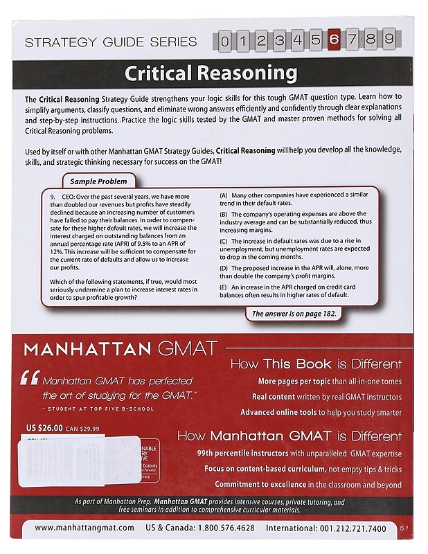 Critical Reasoning GMAT Strategy Guide 6 - Rey Fernández - Tietokirjat ja oppaat - 10105565380 - 1