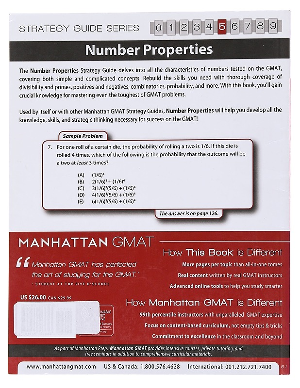 Number Properties GMAT Strategy Guide 5 - Hemanth Venkataraman - Tietokirjat ja oppaat - 10105565413 - 1