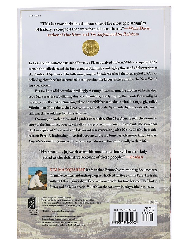 The Last Days Of The Incas - Kim McQuarrie - Romaanit ja novellit - 10105565450 - 1