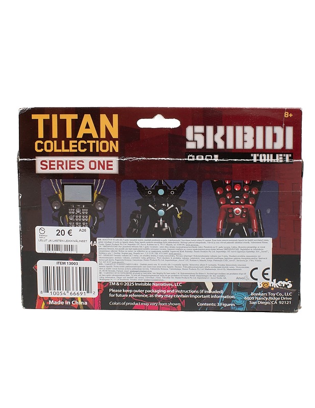 BONKERS TOY CO. Skibidi Toilet Titan Collection Series One leluhahmosetti - Lasten lelut - 10105565638 - 1