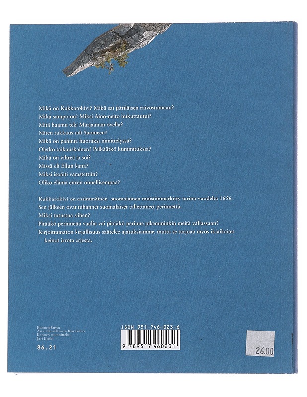 Kukkarokivi / suomalaisen folkloren antologia - Virtanen, Leea - Taide- ja kulttuurikirjat - 10105565650 - 1