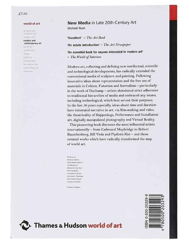 New Media In Late 20th-Century Art - Michael Rush - Taide- ja kulttuurikirjat - 10105565666 - 1