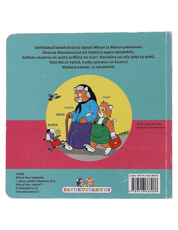 Miina ja Manu / vastakohtia - Hihnala - Lastenkirjat - 10105565937 - 1