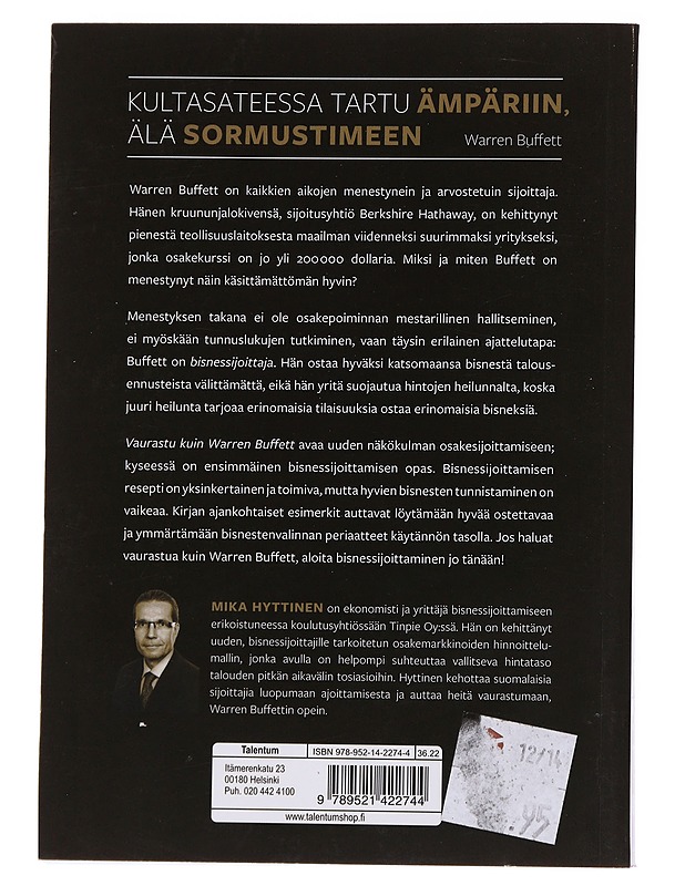 Vaurastu kuin Warren Buffett - Mika Hyttinen - Tietokirjat ja oppaat - 10105566065 - 1