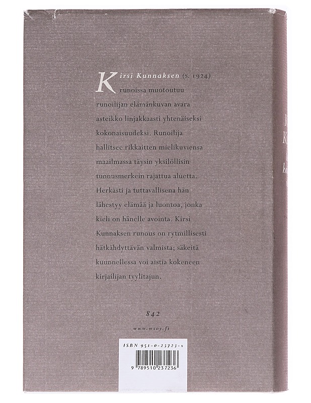Puut kantavat valoa / runot 1947-1986 ja suomennoksia - Kirsi Kunnas - Runot ja näytelmät - 10105566110 - 1