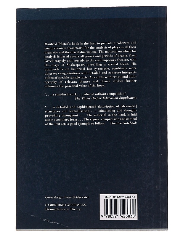 The theory and analysis of drama - Pfister, Manfred - Historiakirjat - 10105566123 - 1