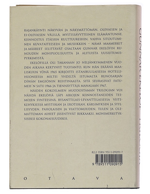 Trilogia - Ekelöf, Gunnar - Runot ja näytelmät - 10105566410 - 1