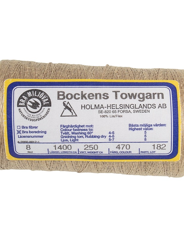 BOCKENS TOWGARN pellavalanka, 250 g - Käsityö - 10105566428 - 1