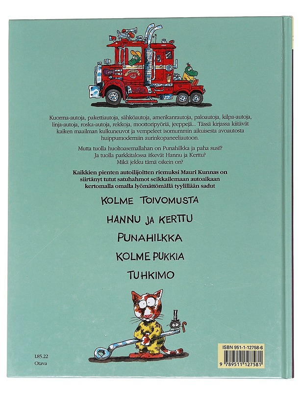Hurjan hauska autokirja - Kunnas, Mauri - Lastenkirjat - 10105566504 - 1