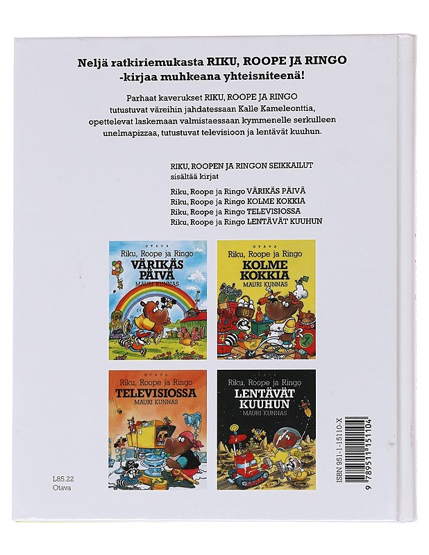 Rikun, Roopen ja Ringon seikkailut - Mauri Kunnas - Lastenkirjat - 10105566632 - 1