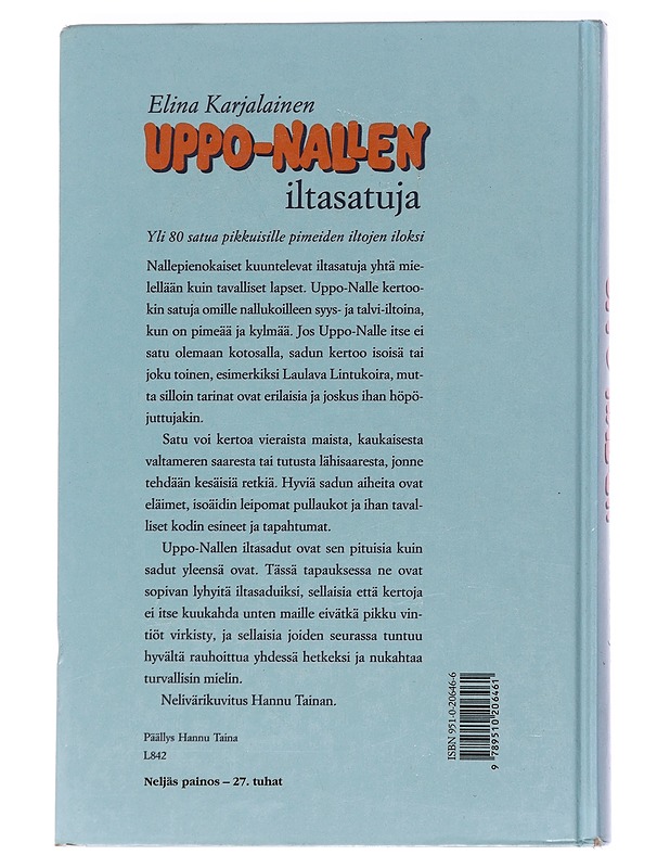 Uppo-Nallen iltasatuja - Karjalainen, Elina - Lastenkirjat - 10105566635 - 1