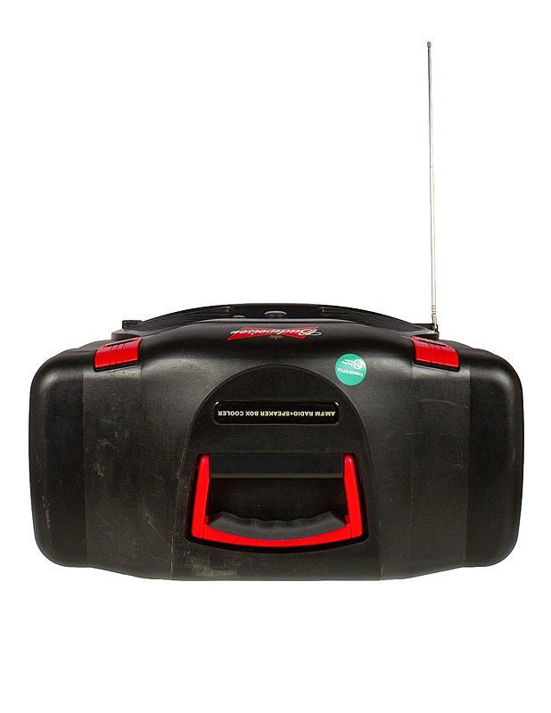 BUDWEISER Rock Cooler vintage AM/FM vastaanotin, stereokaiutin ja kylmälaukkujärjestelmä  - Pienkodinkoneet - 10105566765 - 4