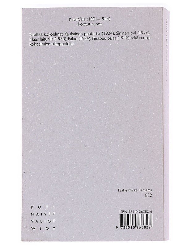Kootut runot - Katri Vala - Runot ja näytelmät - 10105566876 - 1