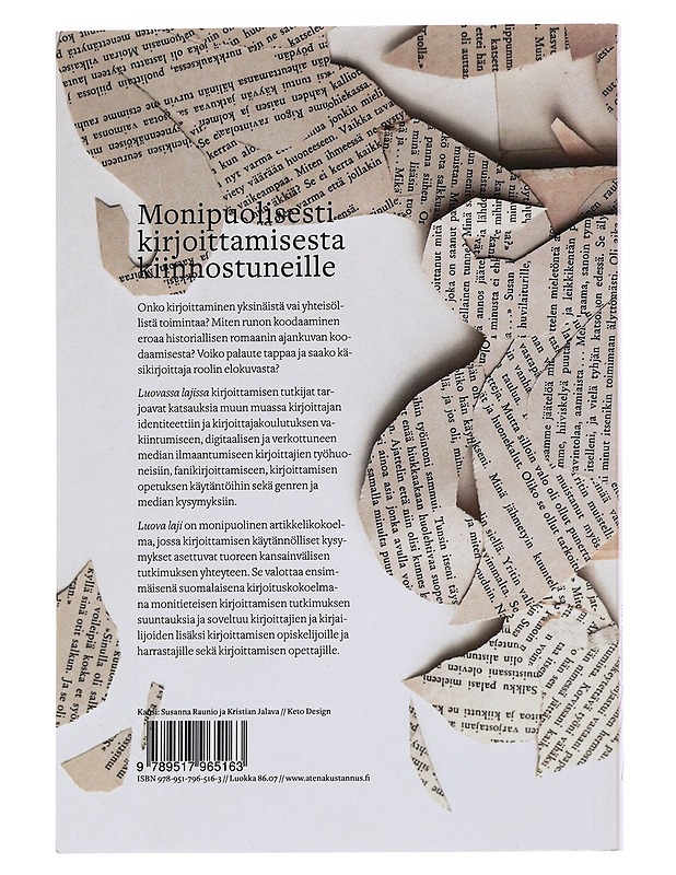 Luova laji : näkökulmia kirjoittamisen tutkimukseen - Joensuu, Juri - Historiakirjat - 10105566932 - 1