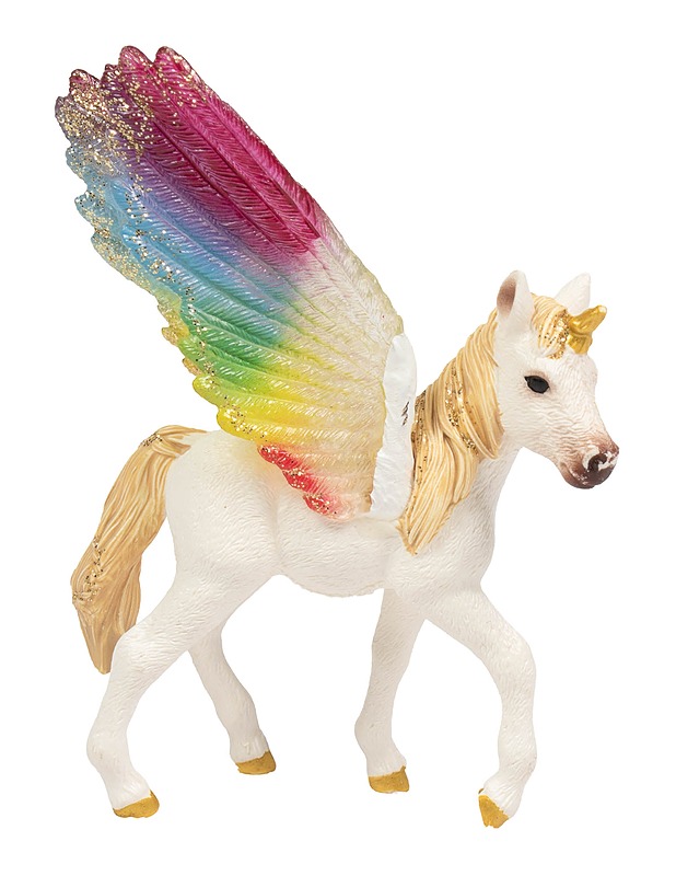 SCHLEICH sateenkaariyksisarvisen varsa / Sateenkaari-pegasoksen varsa -figuuri, nro 70577 - Lasten pelit ja lelut - 10105566971 - 0