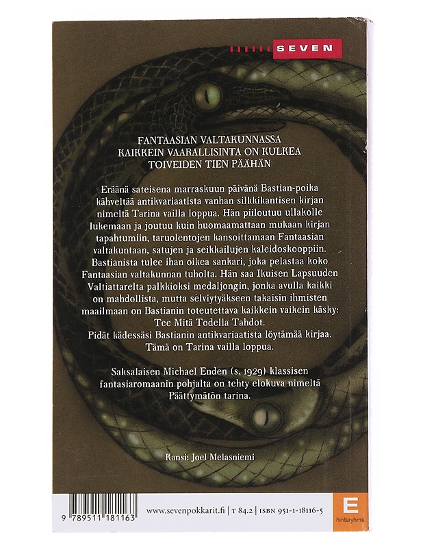 Tarina vailla loppua - Ende, Michael - Fantasia- ja scifi - 10105567134 - 1