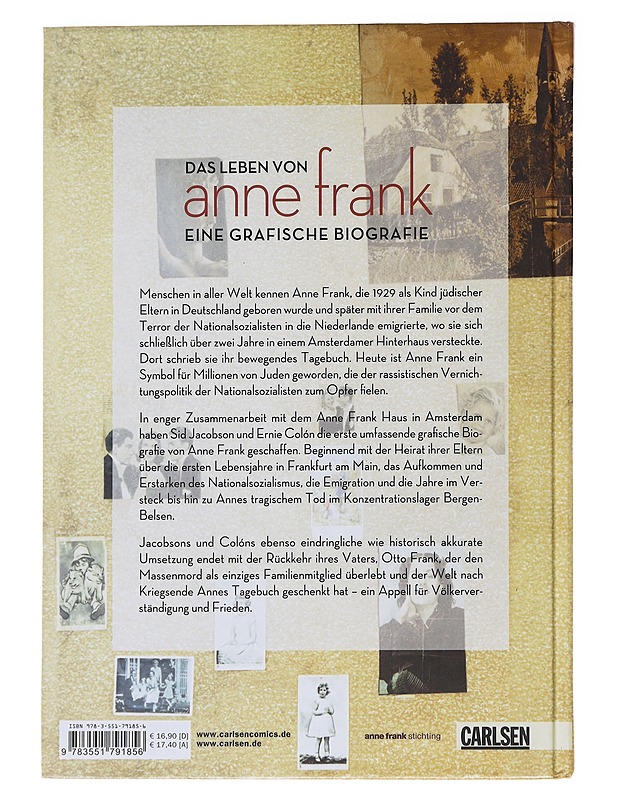 Das Leben von Anne Frank eine grafische biografie - Sid Jacobson - Romaanit ja novellit - 10105567170 - 1