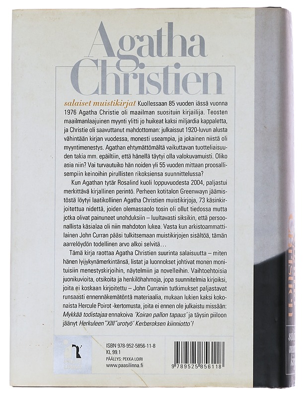 Agatha Christien salaiset muistikirjat - Curran, John - Elämäkerrat ja muistelmat - 10105567245 - 1
