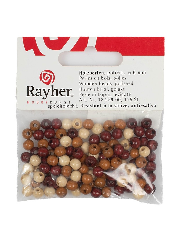 RAYHER puuhelmet, 6 mm - Askartelu - 10105567256 - 0