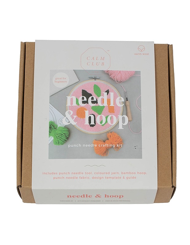 CALM CLUB Needle and Hoop Punch Needle Crafting Kit tuftaussetti - Käsityö - 10105567425 - 0