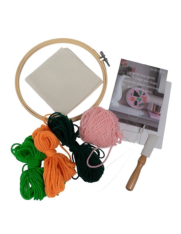 CALM CLUB Needle and Hoop Punch Needle Crafting Kit tuftaussetti - Käsityö - 10105567425 - 1