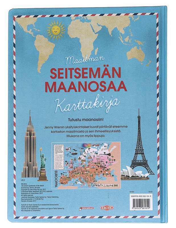 Maailman seitsemän maanosaa: Karttakirja - Jenny Wren - Lastenkirjat - 10105567516 - 1