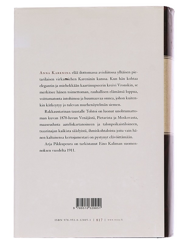 Anna Karenina - Tolstoi, Leo - Romaanit ja novellit - 10105567726 - 1