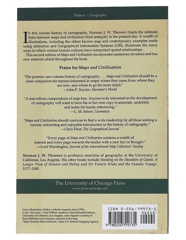 Maps & civilization cartography in Culture and Society - Norman J.W. thrower - Historiakirjat - 10105567816 - 1