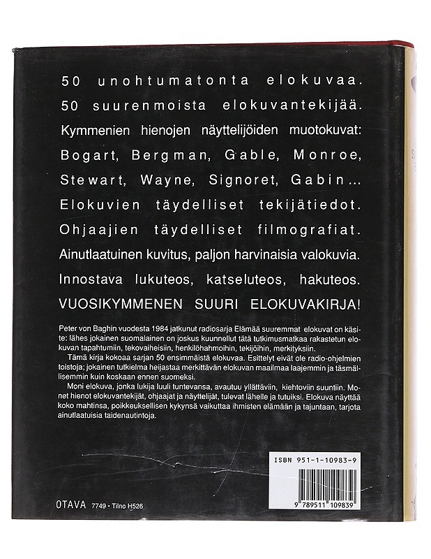 Elämää suuremmat elokuvat - Peter von Bagh - Historiakirjat - 10105567819 - 1