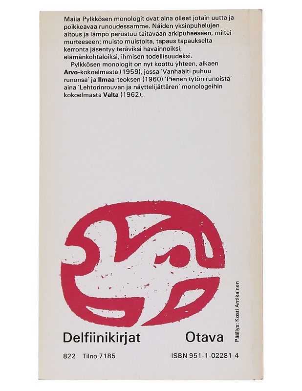 Monologit - Maila Pylkkönen - Runot ja näytelmät - 10105567938 - 1