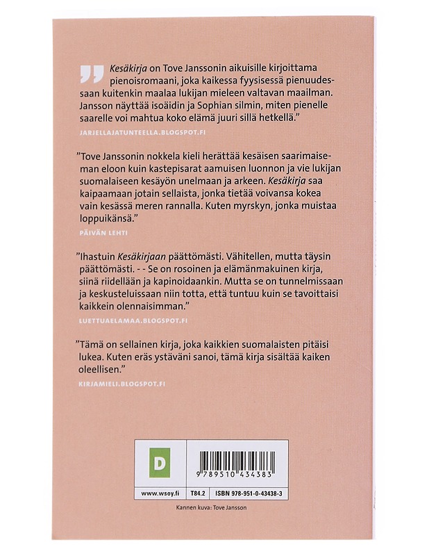 Kesäkirja - Jansson, Tove - Romaanit ja novellit - 10105567942 - 1