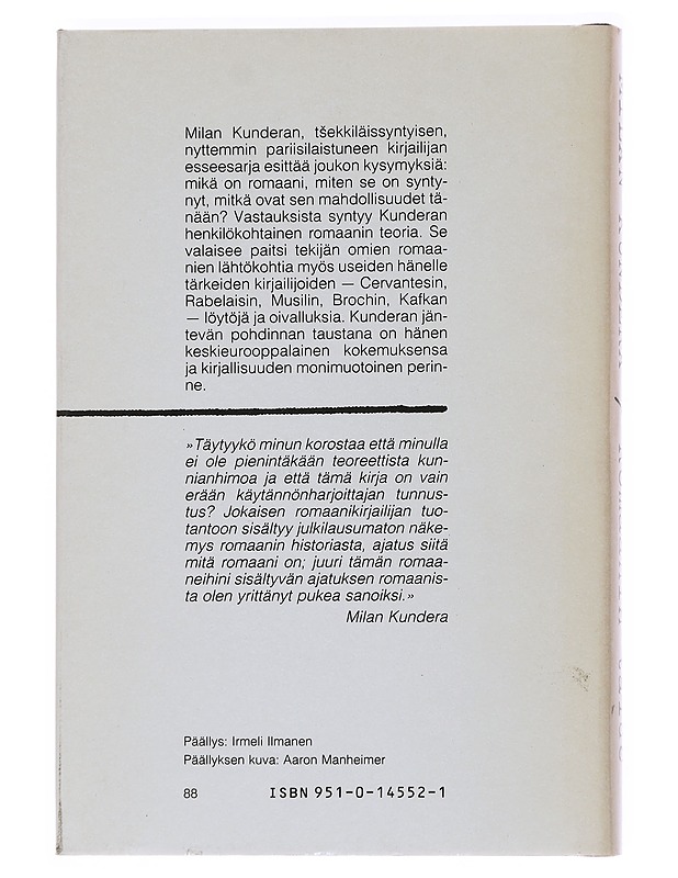 Romaanin taide - Kundera, Milan - Tietokirjat ja oppaat - 10105567961 - 1