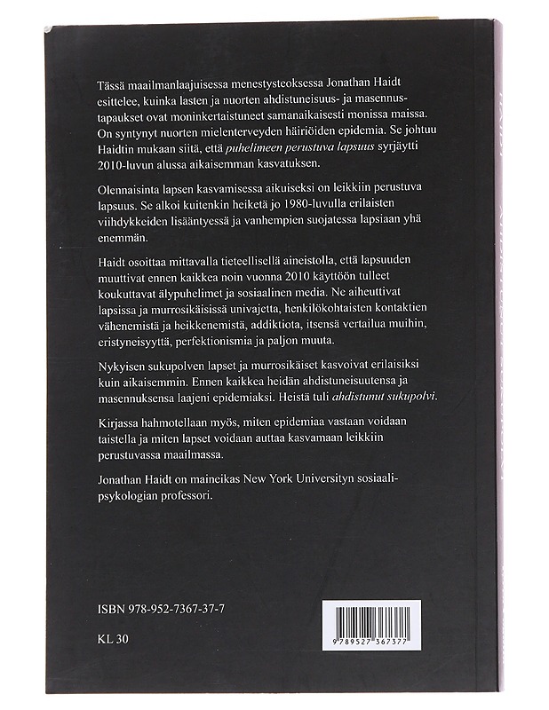 Ahdistunut sukupolvi - Jonathan Haidt - Tietokirjat ja oppaat - 10105568039 - 1