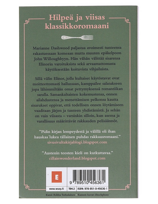 Järki ja tunteet - Austen, Jane - Romaanit ja novellit - 10105568065 - 1