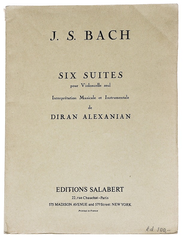 Six suites - J.S. Bach - Musiikki- ja elokuvakirjat - 10105568105 - 0