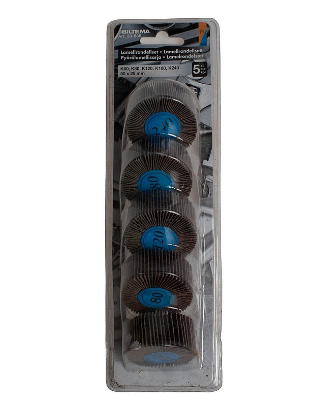 BILTEMA pyörölamellisarja, K60-K240, 50x25mm, 5 kpl - Rakennustarvikkeet - 10105568139 - 0