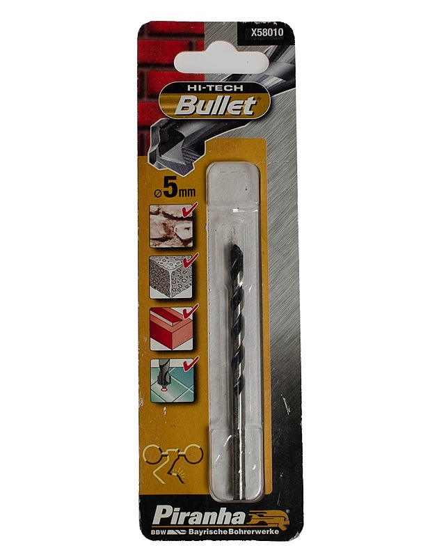 PIRANHA HI-Tech Bullet X58010 poranterä, 5 mm - Rakennustarvikkeet - 10105568157 - 0