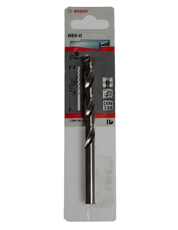 BOSCH HSS-G poranterä 8 mm - Rakennustarvikkeet - 10105568182 - 0