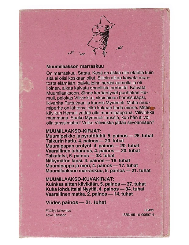 Muumilaakson marraskuu - Jansson, Tove - Lastenkirjat - 10105568264 - 1