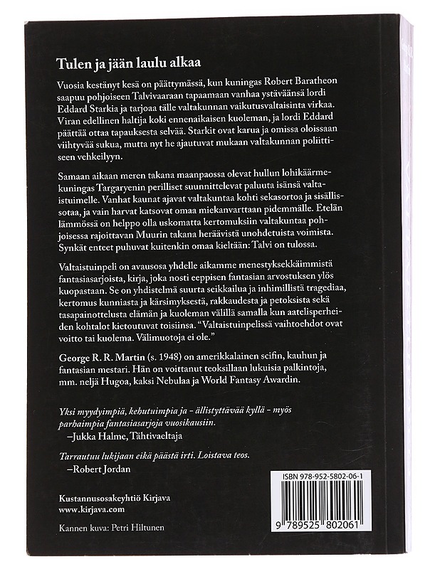 Valtaistuinpeli, Tulen ja jään laulu osa 1 - Martin, George R. R. - Fantasia- ja scifi - 10105568404 - 1