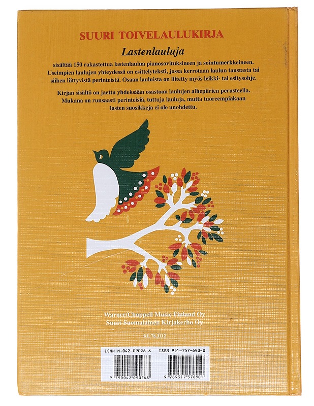 Suuri toivelaulukirja. Lastenlauluja - Virpi Kari - Musiikki- ja elokuvakirjat - 10105568429 - 1