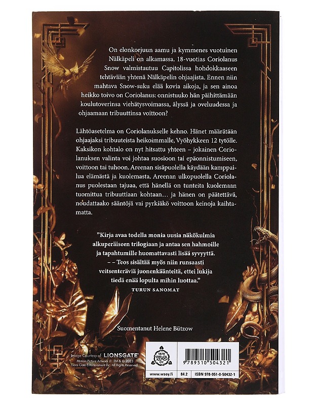 Nälkäpeli / Balladi laululinnuista ja käärmeistä - Collins, Suzanne - Romaanit ja novellit - 10105568476 - 1