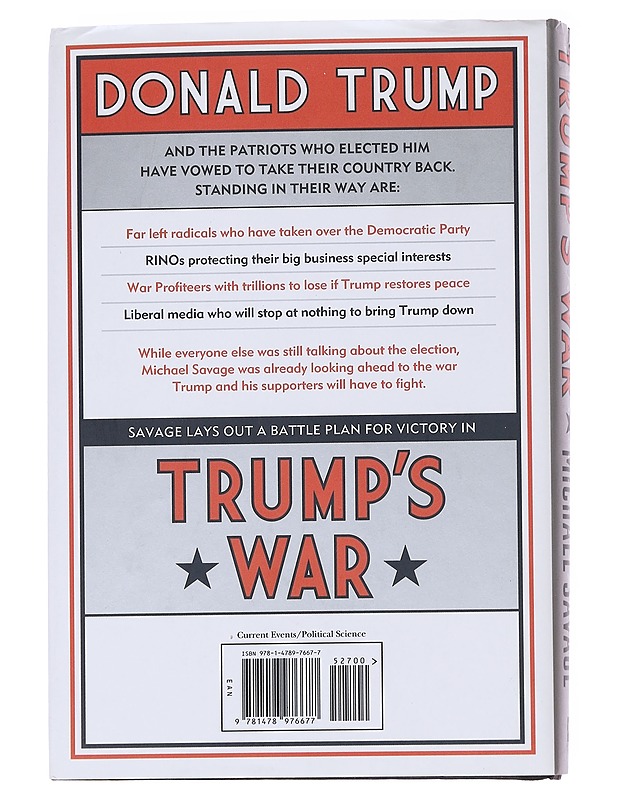 Trump's war: His battle for America - Michael Savage - Historiakirjat - 10105568528 - 1