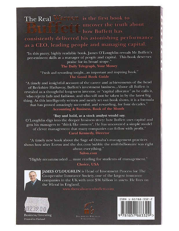 The real Warren Buffett : managing capital, leading people - James O'Loughlin - Tietokirjat - 10105568535 - 1