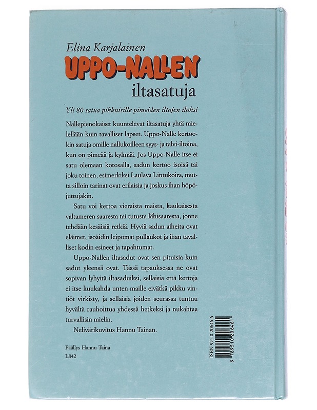 Uppo-Nallen iltasatuja - Karjalainen, Elina - Lastenkirjat - 10105568647 - 1