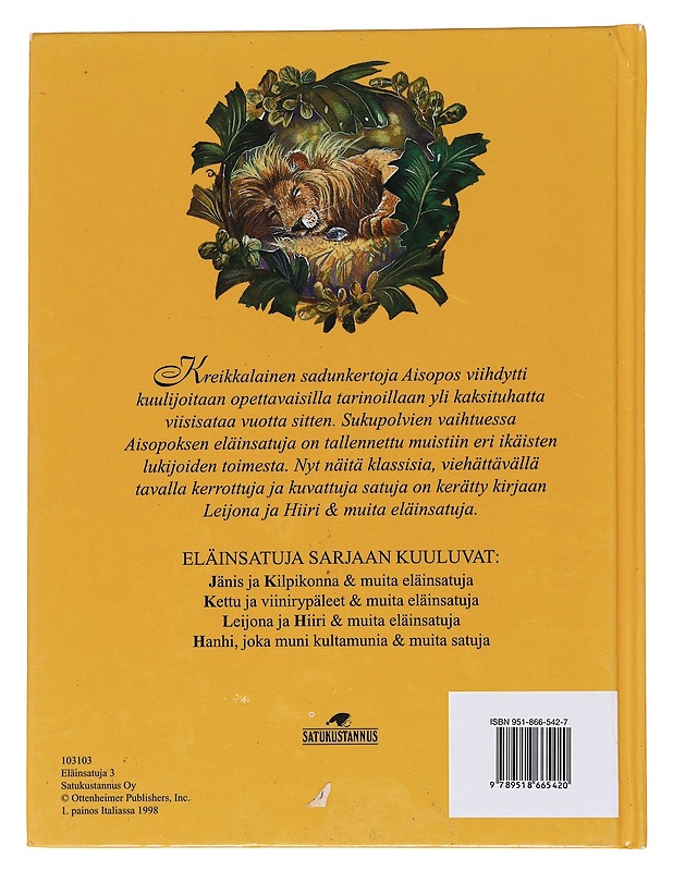 Leijona ja hiiri & muita eläinsatuja - Leach, Andrea Stacy - Lastenkirjat - 10105568671 - 1